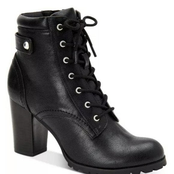 Style & Co. Shoes - Style & Co. Cassyn Leather Closed Toe Ankle Boots Black -8